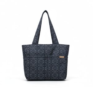 Termos ve Şemsiye Cepli Mavi Kot Kumaş Omuz Çantası